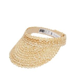 Beach Riot Tan Woven straw Visor summer vacation fashion sun protection